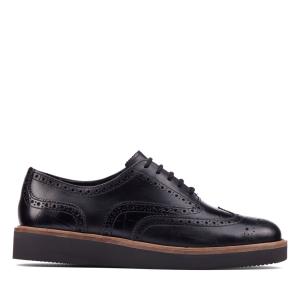 Clarks Baille Brogue Ravni Čevlji Ženske Črne | CLK380WCM