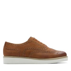 Clarks Baille Brogue Ravni Čevlji Ženske Rjave | CLK439WUX