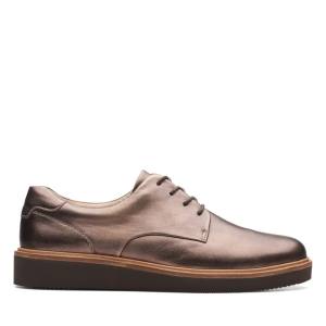 Clarks Baille Lace Ravni Čevlji Ženske Meta | CLK439PCQ