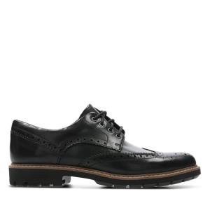 Clarks Batcombe Wing Črne Čevlji Moški Črne | CLK906WHD