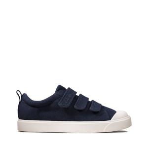 Clarks City Vibe Kid Platneni Čevlji Dekleta Temno Modre | CLK625QMY