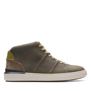 Clarks CourtLite Hi Originals Škornji Moški Temno Olivno Zelene | CLK851TJO