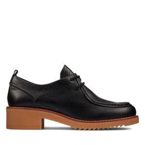 Clarks Eden Mid Lace Ravni Čevlji Ženske Črne | CLK381SPA