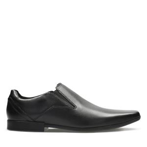 Clarks Glement Slip Črne Čevlji Moški Črne | CLK546OMI