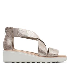 Clarks Jillian Rise Sandale Ženske Modre Sive Metal | CLK031CRE