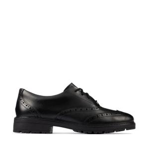 Clarks Loxham Brogue Youth Modne Superge Dekleta Črne | CLK549AZT