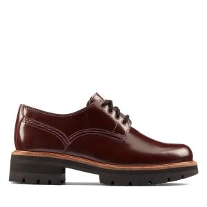 Clarks Orianna Derby Ravni Čevlji Ženske Bordo | CLK068TFI