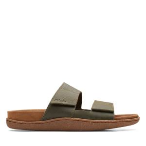 Clarks Pilton Strap Sandale Moški Temno Olivno Zelene | CLK053EMQ