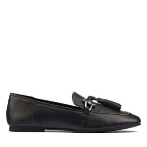 Clarks Pure 2 Tassel Mokasini Ženske Črne | CLK954ALH