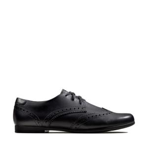 Clarks Scala Lace Youth Modne Superge Dekleta Črne | CLK372LKA