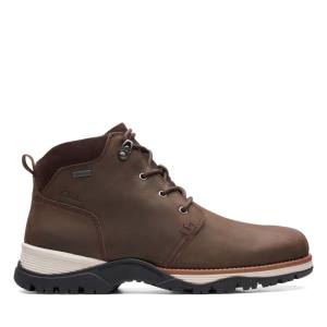 Clarks Topton Mid GORE-TEX Gležnarji Moški Temno Rjave | CLK046NGO