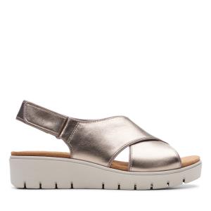 Clarks Un Karely Sun Sandale Ženske Zlate Metal | CLK804FYX