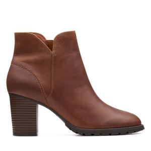 Clarks Verona Trish Škornji S Peto Ženske Temno Rjave | CLK689YWU