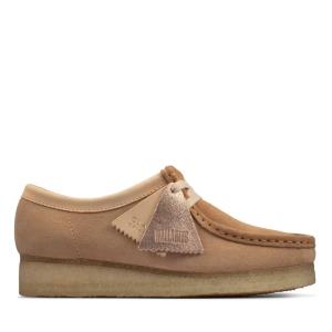 Clarks Wallabee Ravni Čevlji Ženske Svetlo Rjave | CLK687ARM