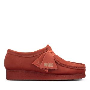 Clarks Wallabee Ravni Čevlji Ženske Temno Roza | CLK975ERH