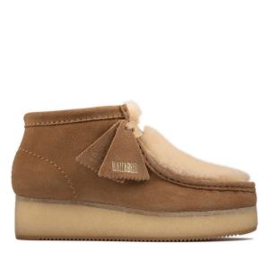 Clarks Wallabee Wedge Elegantni gležnjarji Ženske Svetlo Rjave | CLK590BED