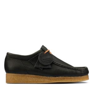 Clarks Wallabee Črne Čevlji Moški Črne Bež | CLK756LFZ