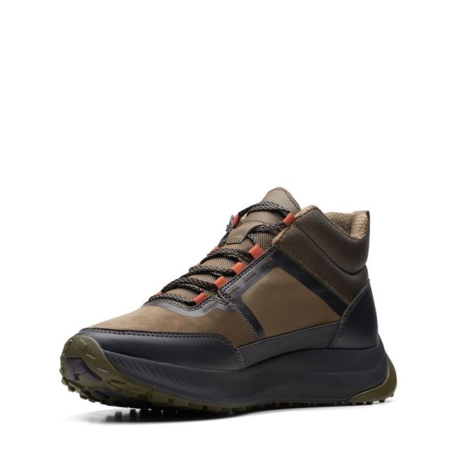 Clarks ATL Trail Up Waterproof Superge Moški Temno Olivno Zelene | CLK163UJP