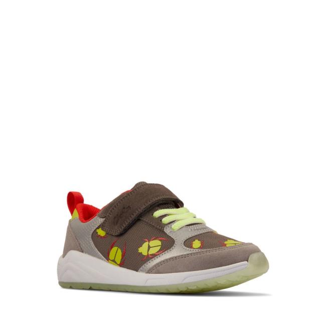 Clarks Aeon Glow Kid Modne Superge Dekleta Sive | CLK051EJI