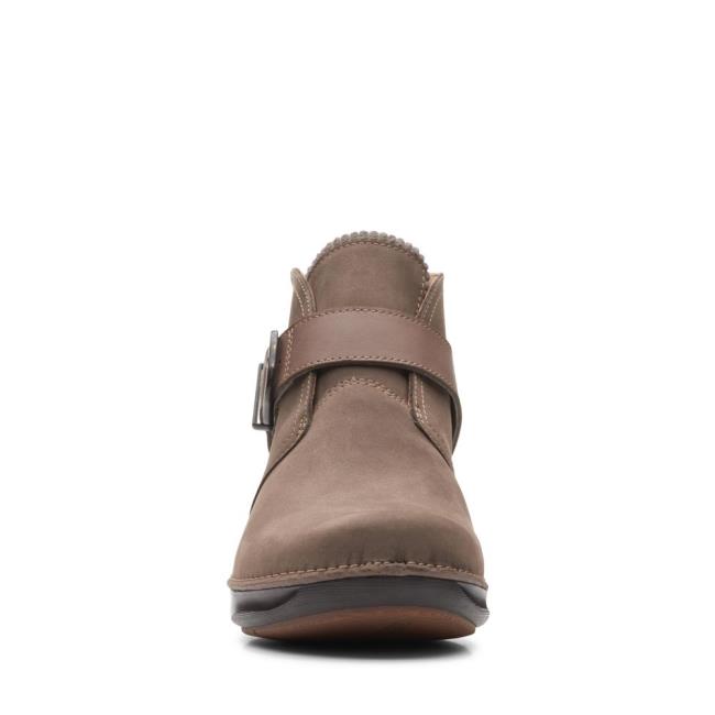 Clarks Appley Mid Gležnarji Ženske Sive Rjave | CLK149HLI