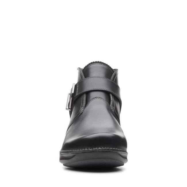 Clarks Appley Mid Gležnarji Ženske Črne | CLK851SBM