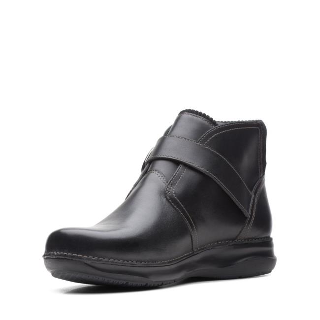 Clarks Appley Mid Gležnarji Ženske Črne | CLK851SBM