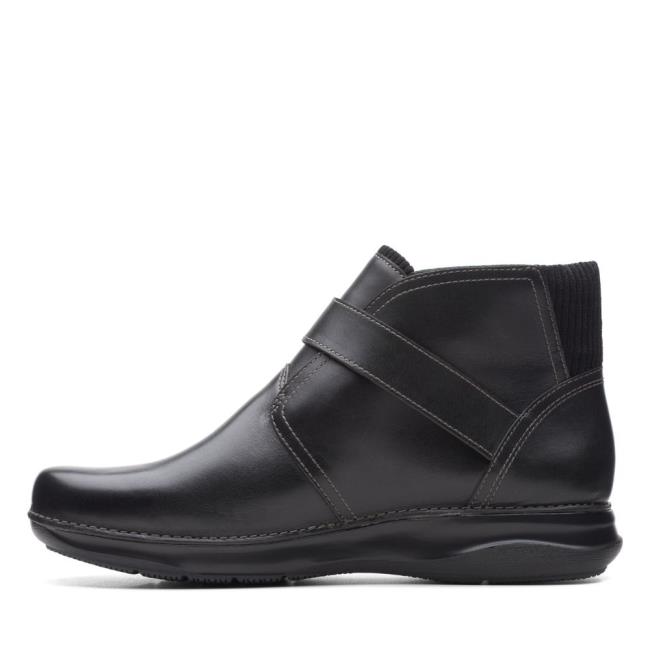 Clarks Appley Mid Gležnarji Ženske Črne | CLK851SBM