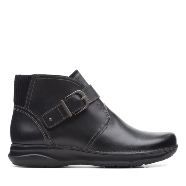 Clarks Appley Mid Gležnarji Ženske Črne | CLK851SBM