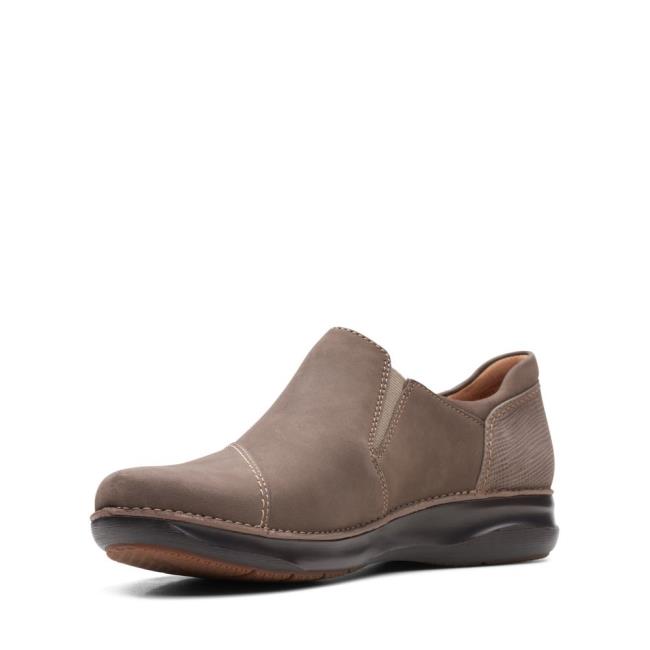 Clarks Appley Zip Ravni Čevlji Ženske Sive Rjave | CLK327FYN