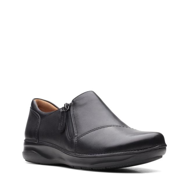 Clarks Appley Zip Črne Čevlji Ženske Črne | CLK489SBV