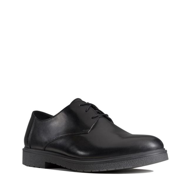 Clarks Ashcroft Plain Črne Čevlji Moški Črne | CLK385EXG