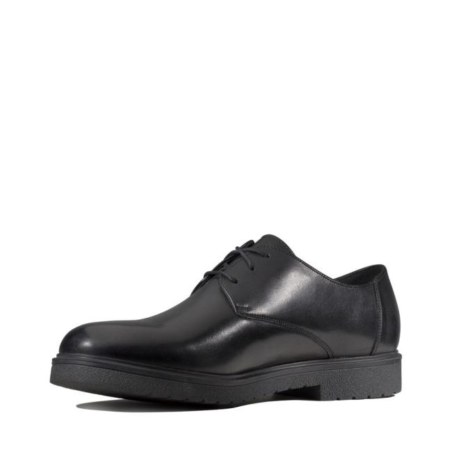 Clarks Ashcroft Plain Črne Čevlji Moški Črne | CLK385EXG