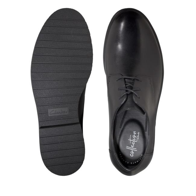 Clarks Ashcroft Plain Črne Čevlji Moški Črne | CLK385EXG