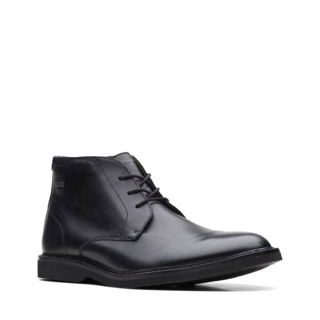 Clarks Atticus LT Hi GORE-TEX Gležnarji Moški Črne | CLK756PUL