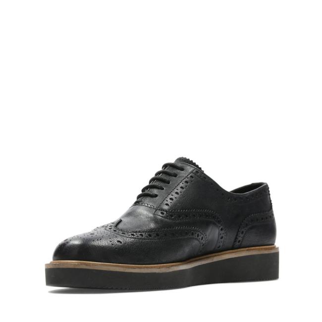 Clarks Baille Brogue Črne Čevlji Ženske Črne | CLK275NKH