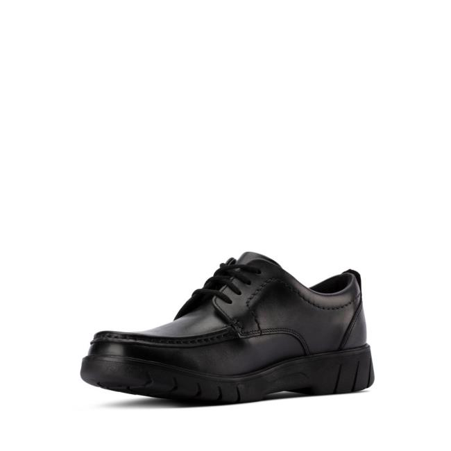 Clarks Branch Lace Youth Modne Superge Fantje Črne | CLK840BHM