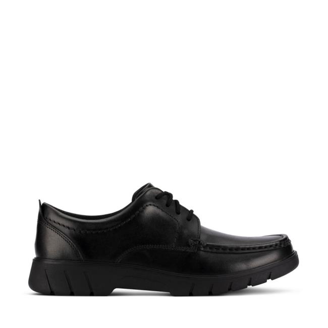 Clarks Branch Lace Youth Modne Superge Fantje Črne | CLK840BHM