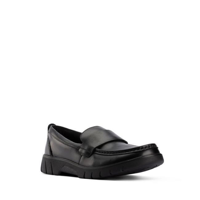 Clarks Branch Slip Youth Modne Superge Fantje Črne | CLK567ENV