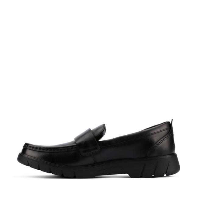 Clarks Branch Slip Youth Modne Superge Fantje Črne | CLK567ENV