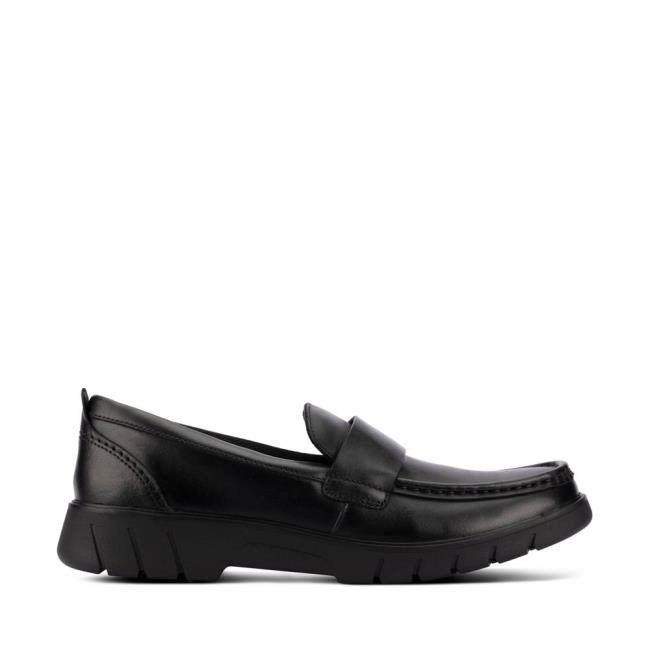 Clarks Branch Slip Youth Modne Superge Fantje Črne | CLK567ENV