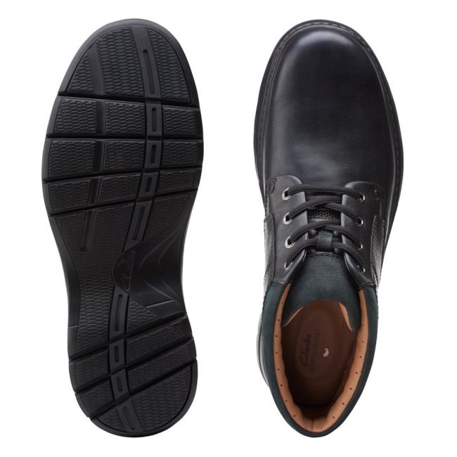 Clarks Brawley Up Elegantni gležnjarji Moški Črne | CLK361DBG