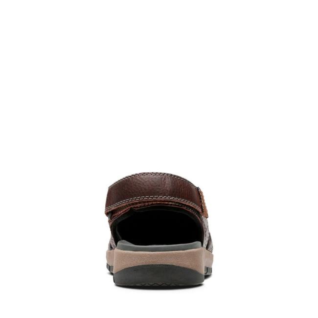 Clarks Brixby Cove Sandale Moški Temno Rjave | CLK203SMY