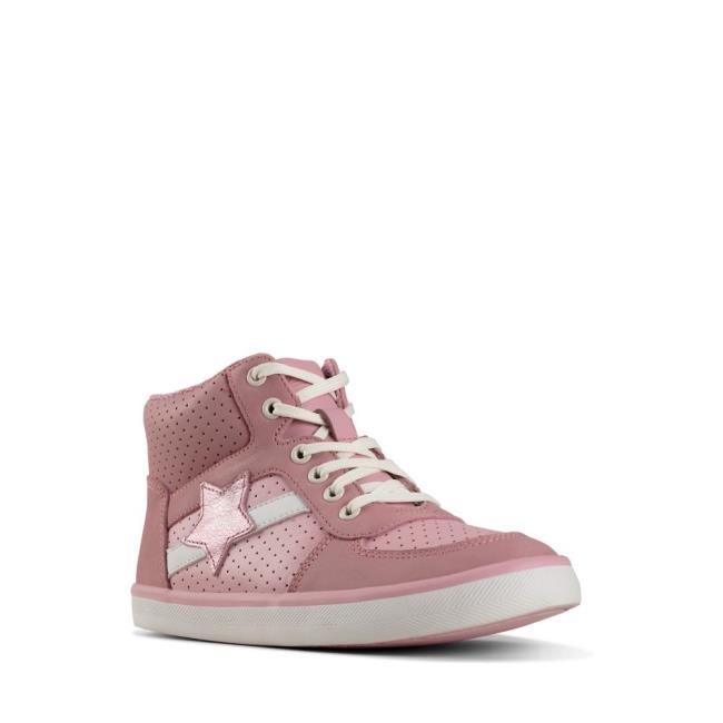 Clarks City Flake Kid Superge Dekleta Roza | CLK628PRF