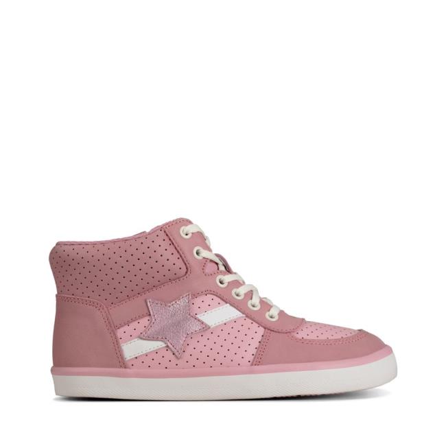 Clarks City Flake Kid Superge Dekleta Roza | CLK628PRF