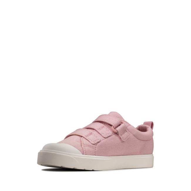 Clarks City Vibe Kid Platneni Čevlji Dekleta Roza | CLK346ELR