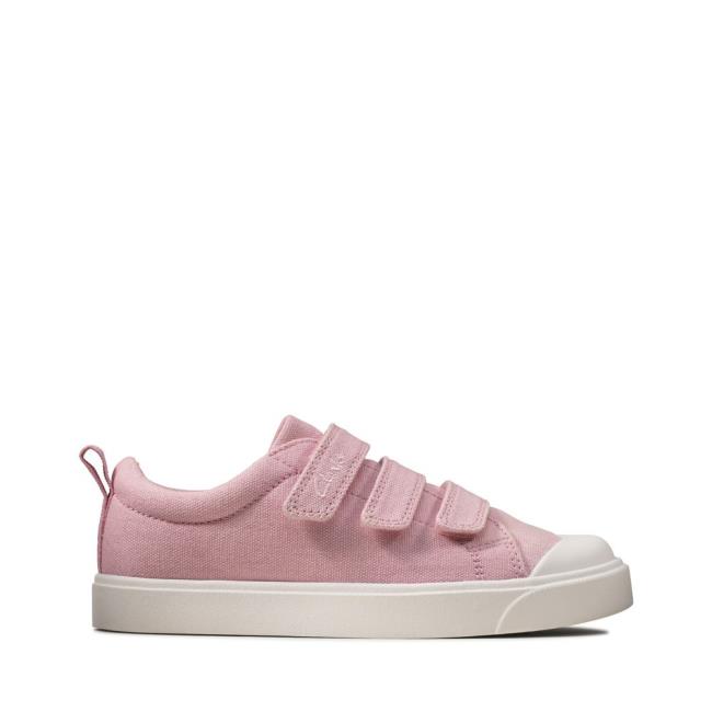 Clarks City Vibe Kid Platneni Čevlji Dekleta Roza | CLK346ELR