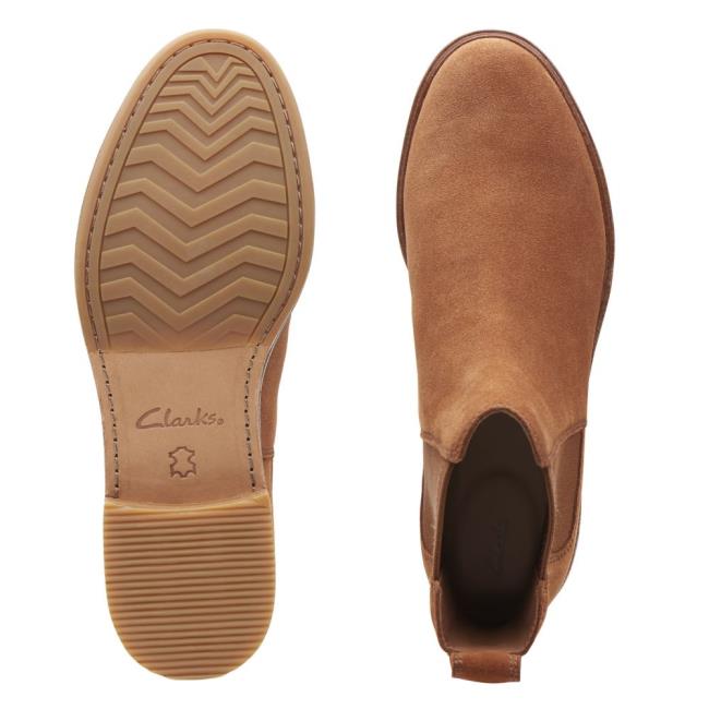 Clarks Clarkdale Arlo Gležnarji Ženske Temno Rjave | CLK198SBY