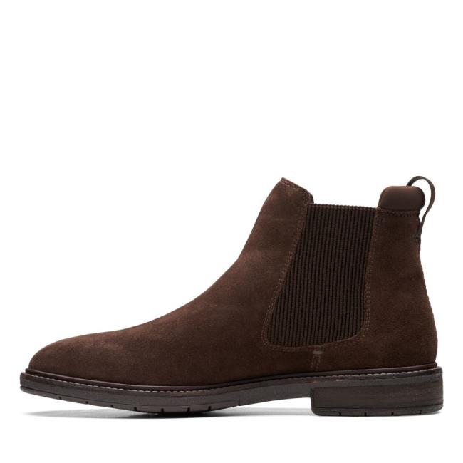 Clarks Clarkdale Hall Čevlji Chelsea Moški Temno Rjave | CLK019EYT