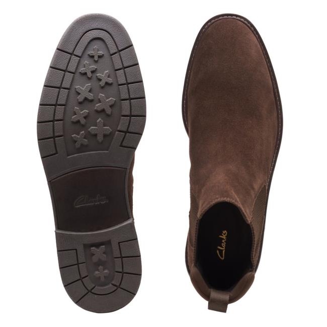 Clarks Clarkdale Hall Čevlji Chelsea Moški Temno Rjave | CLK019EYT