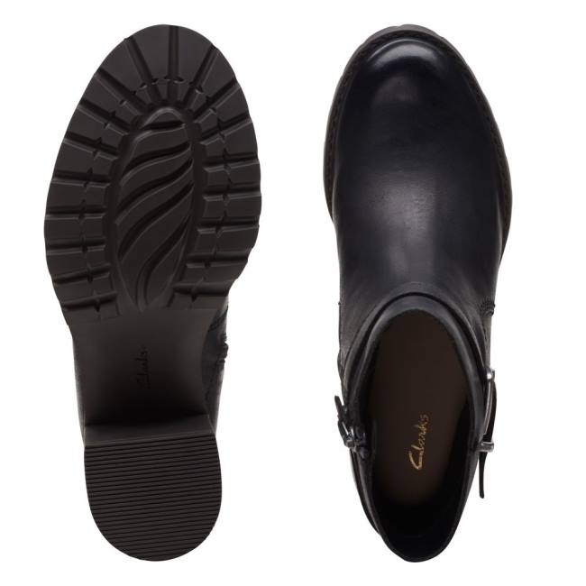 Clarks Clarkwell Hall Gležnarji Ženske Črne | CLK362EGL